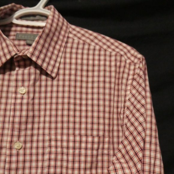 PROTOCOL, checkered button down shirt, 15.5 neck, 34-35 - Picture 5 of 16